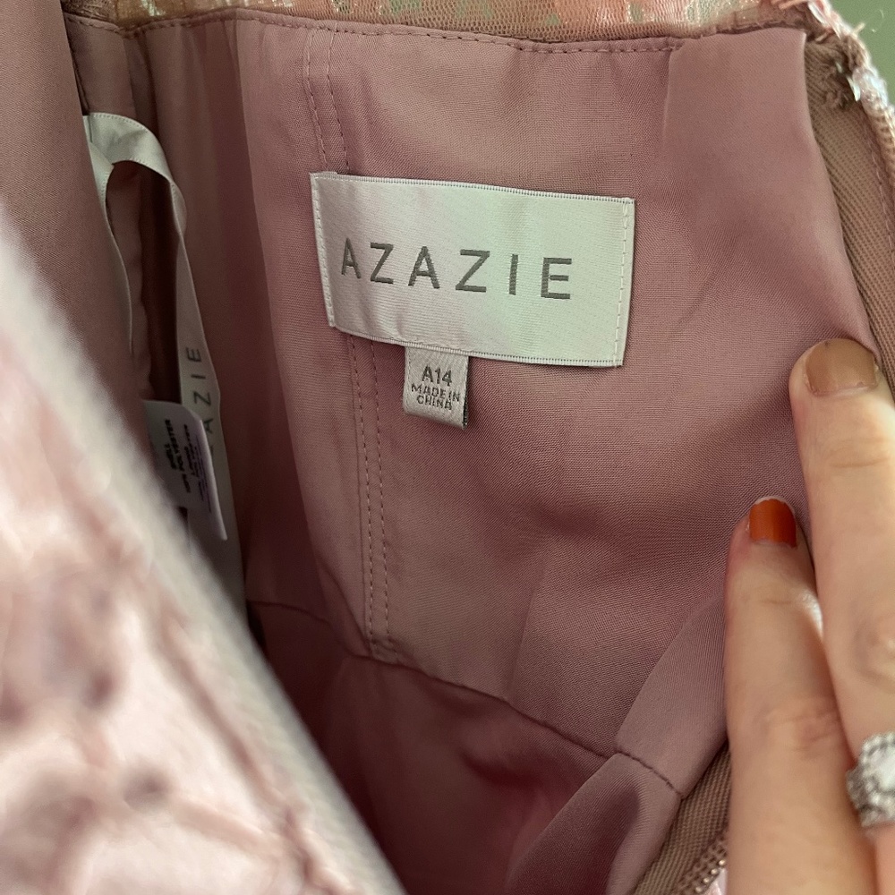 Dusty rose Azazie dress